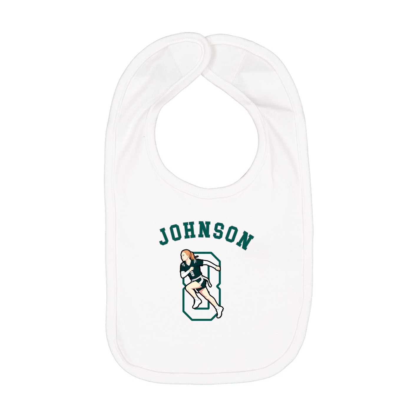Infant Bib — Shirsey Arch in White