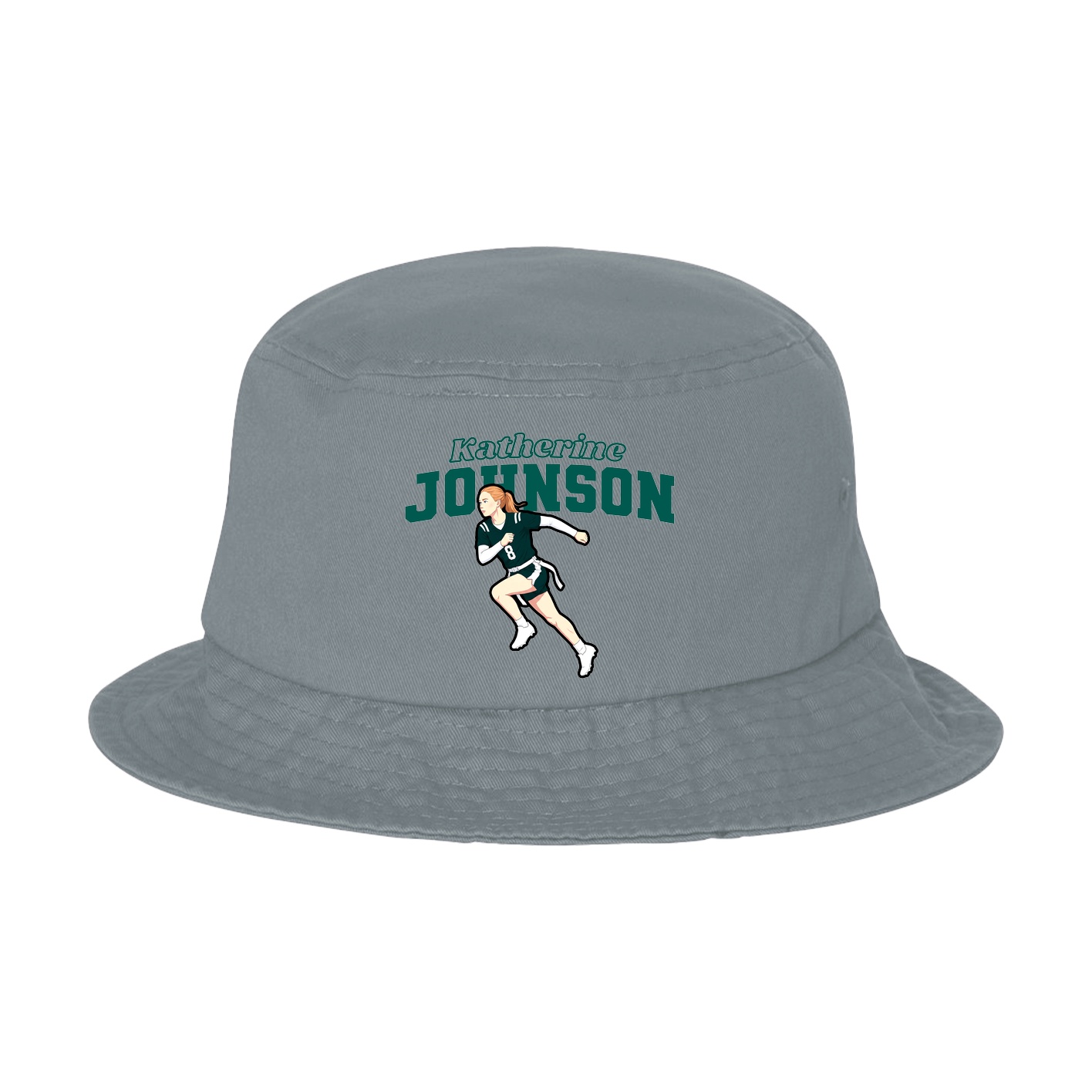 Bucket Cap — Name Arch in Grey