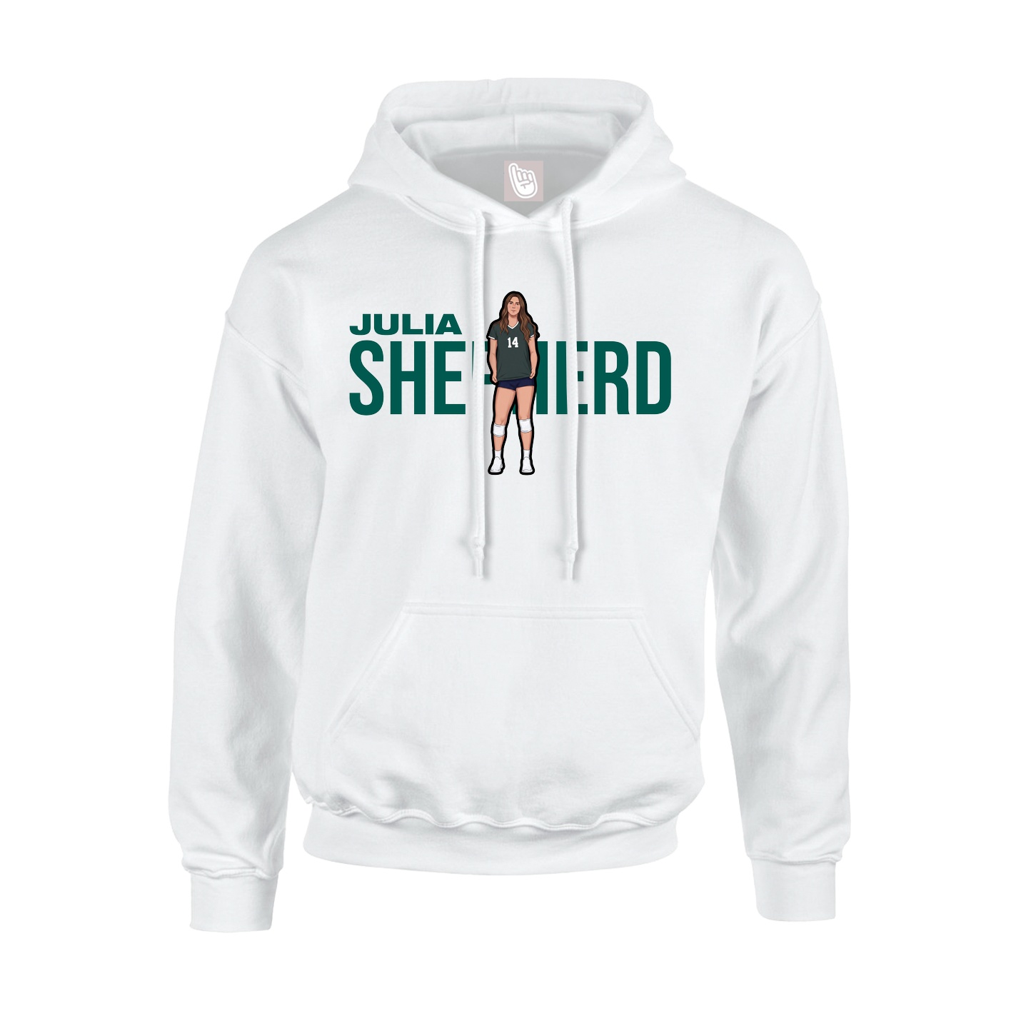 Youth Hoodie — Player Name in White