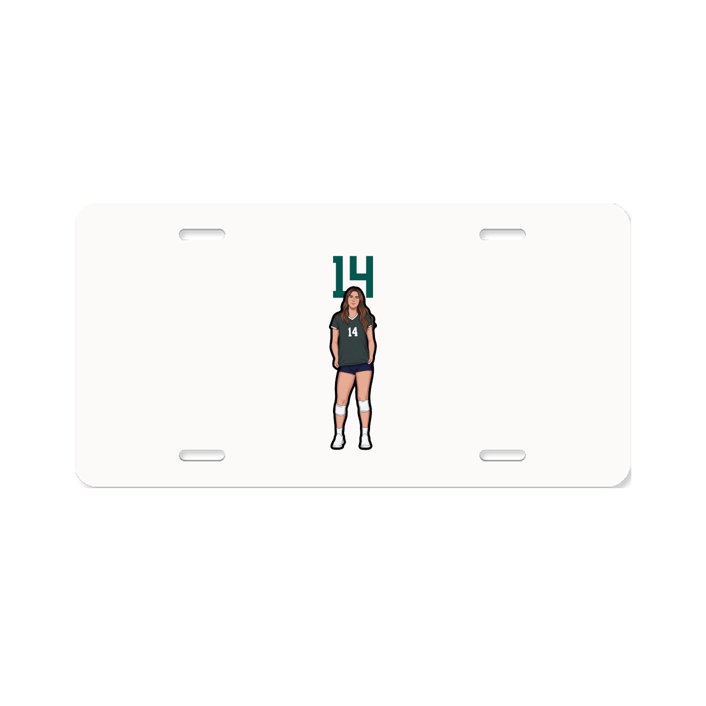 License Plate — Number Top in Classic