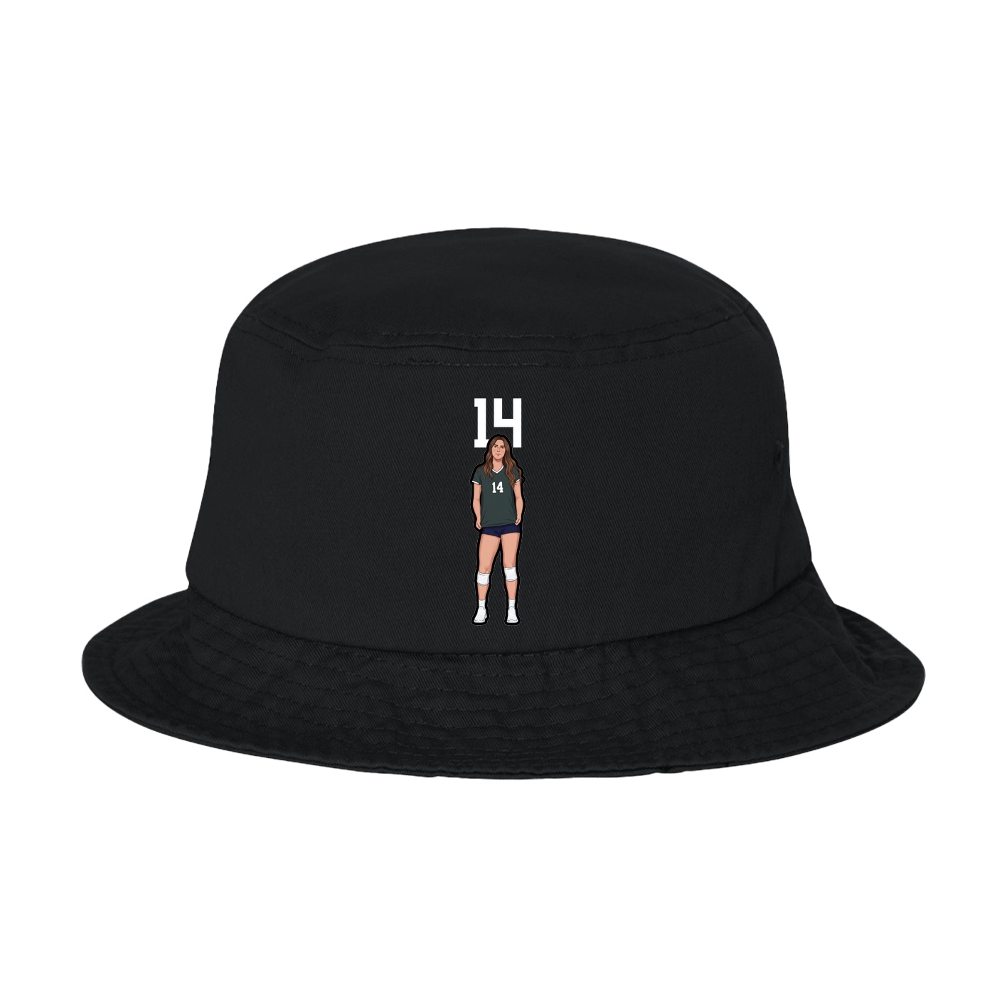 Bucket Cap — Number Top in Black