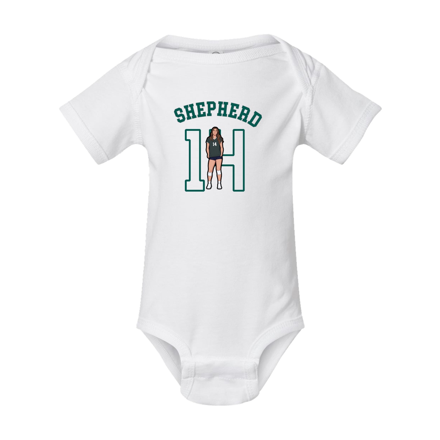 Baby Onesie — Shirsey Arch in White