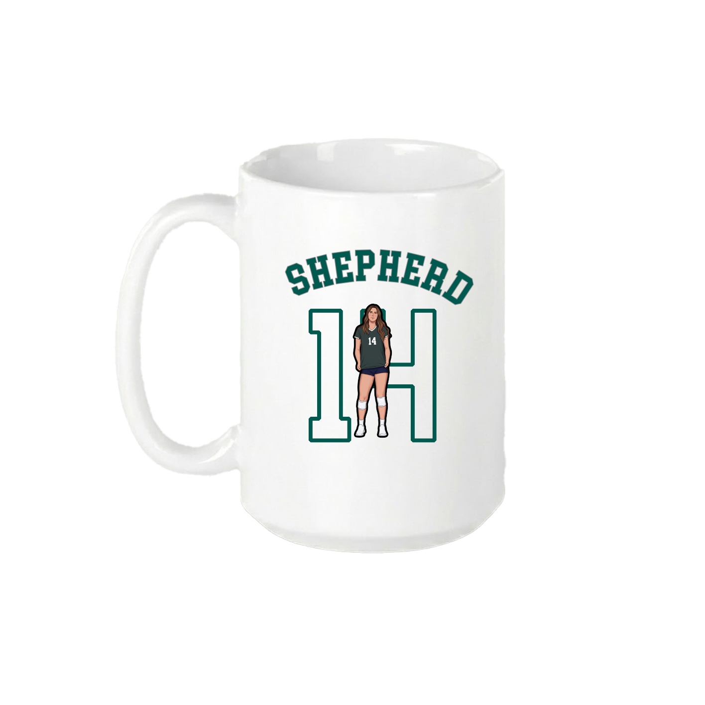 15oz Coffee Mug — Shirsey Arch in White