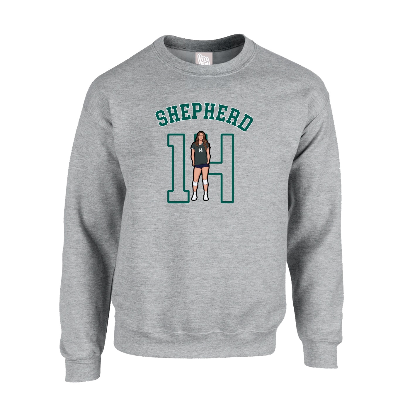 Fleece Crew — Shirsey Arch in Grey