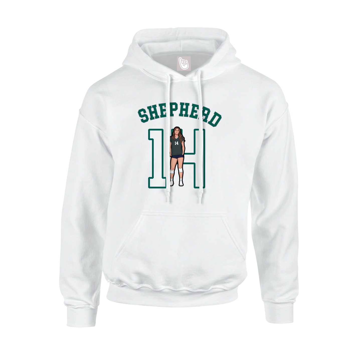 Youth Hoodie — Shirsey Arch in White