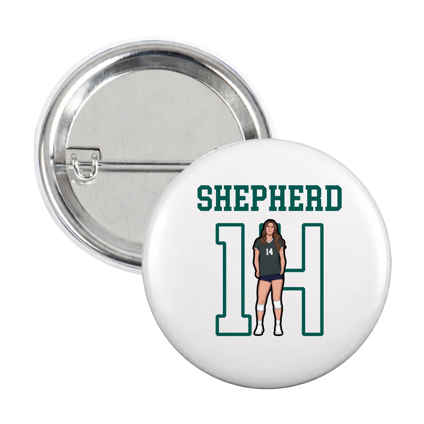 Game Day Button — Shirsey in White