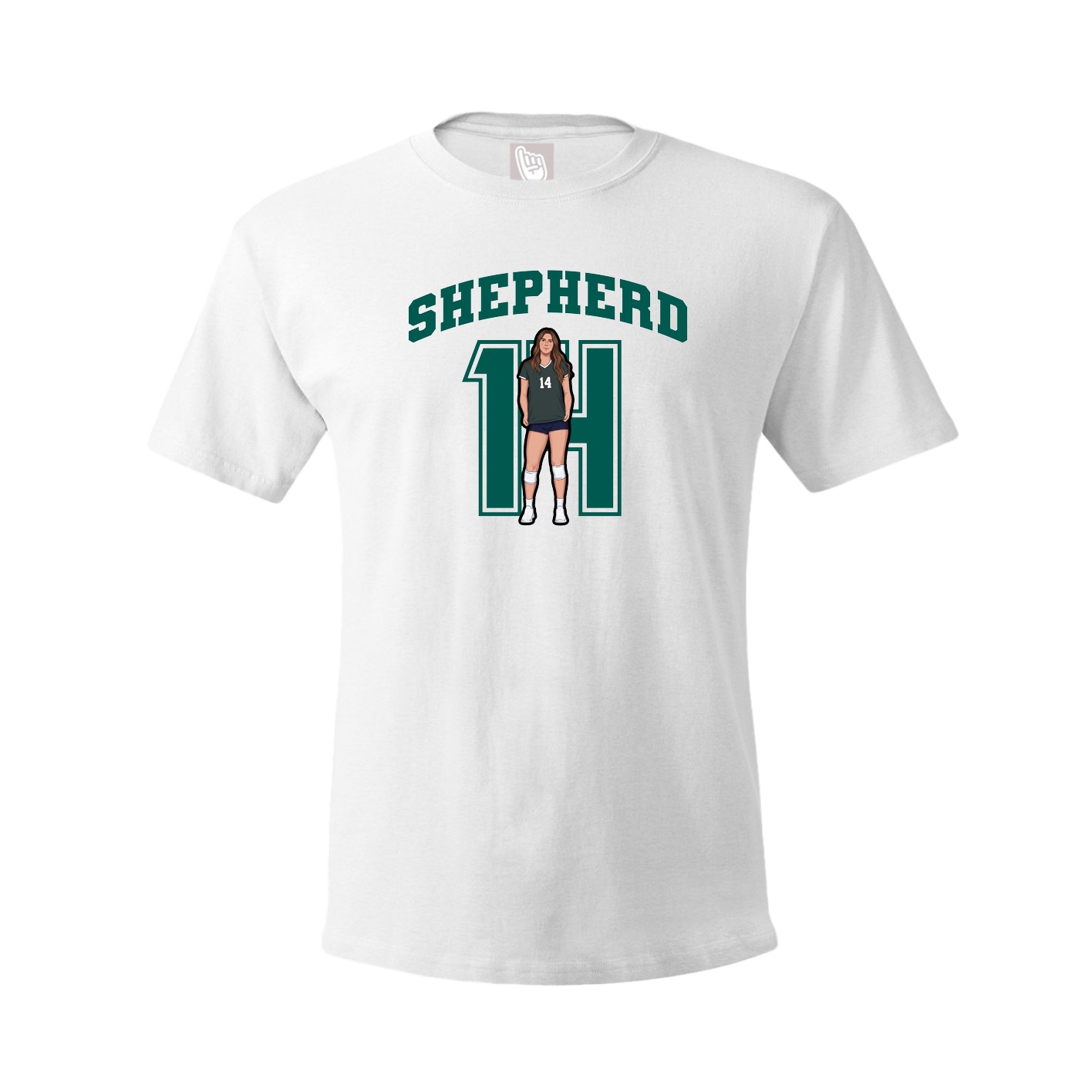 Youth Tee — Number in White