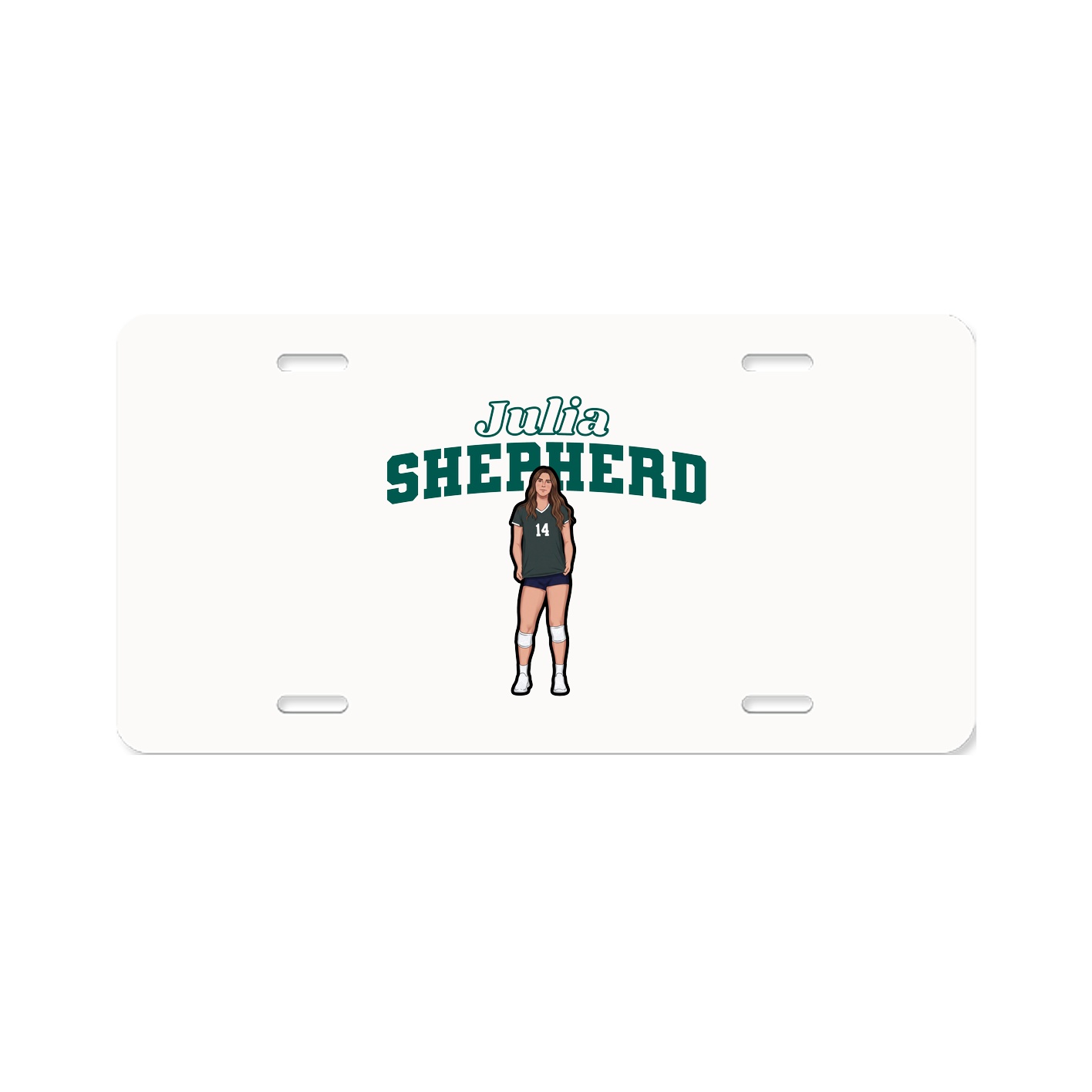 License Plate — Name Arch in Classic