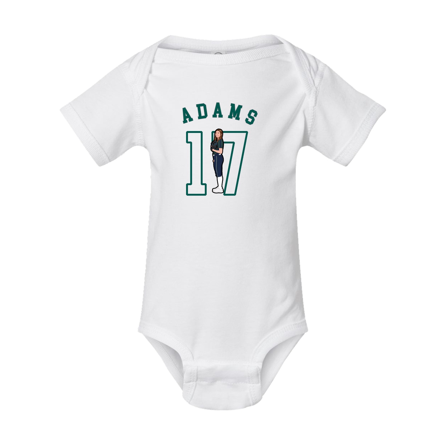 Baby Onesie — Shirsey Arch in White