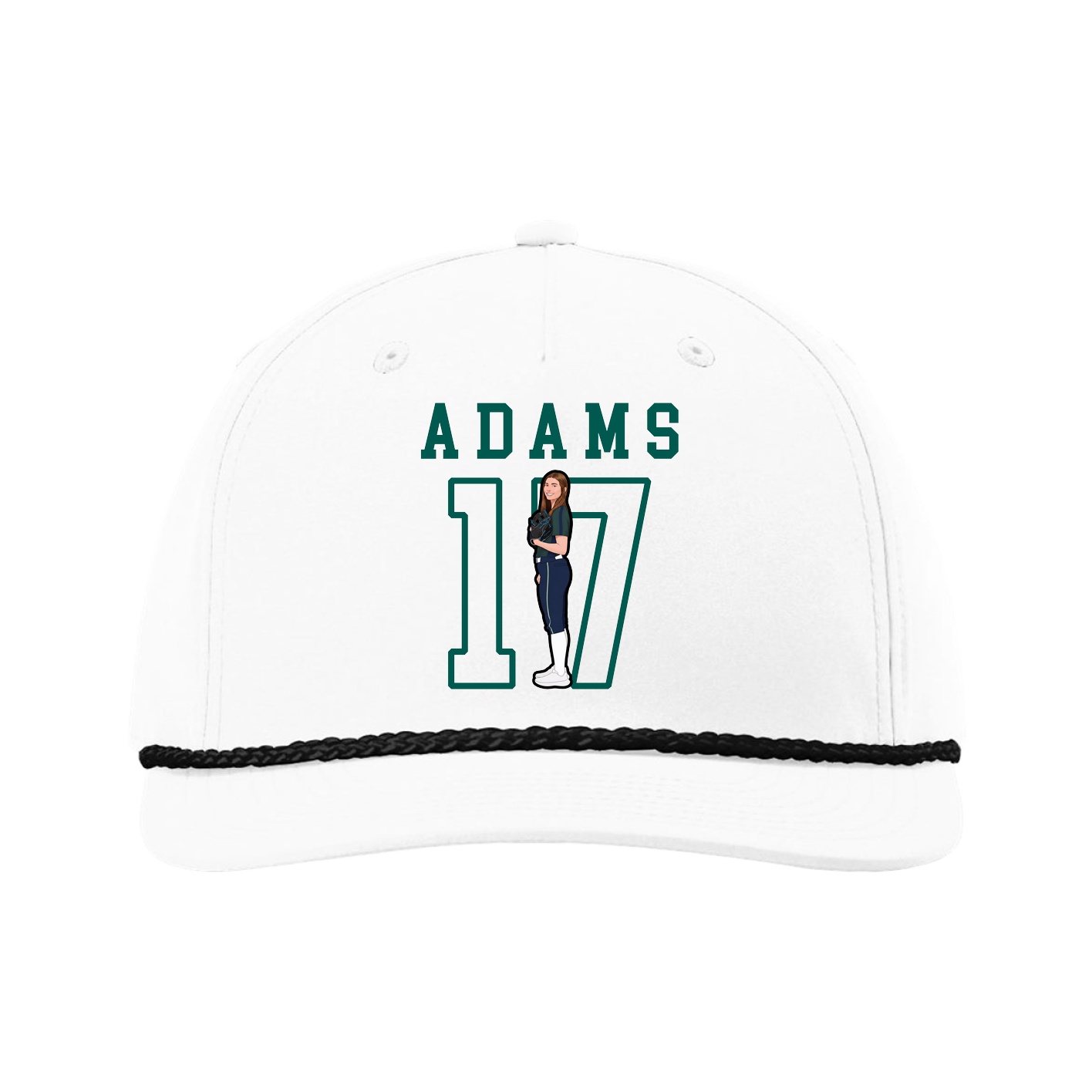 Five-Panel Classic Rope Cap — Shirsey in White