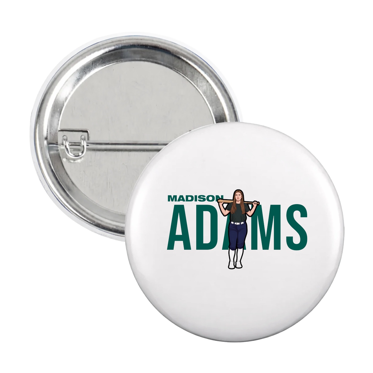 Game Day Button — Player Name in White