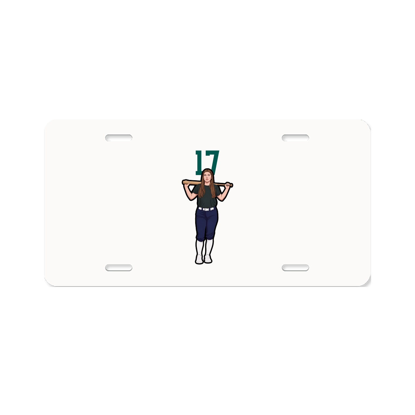 License Plate — Number Top in Classic