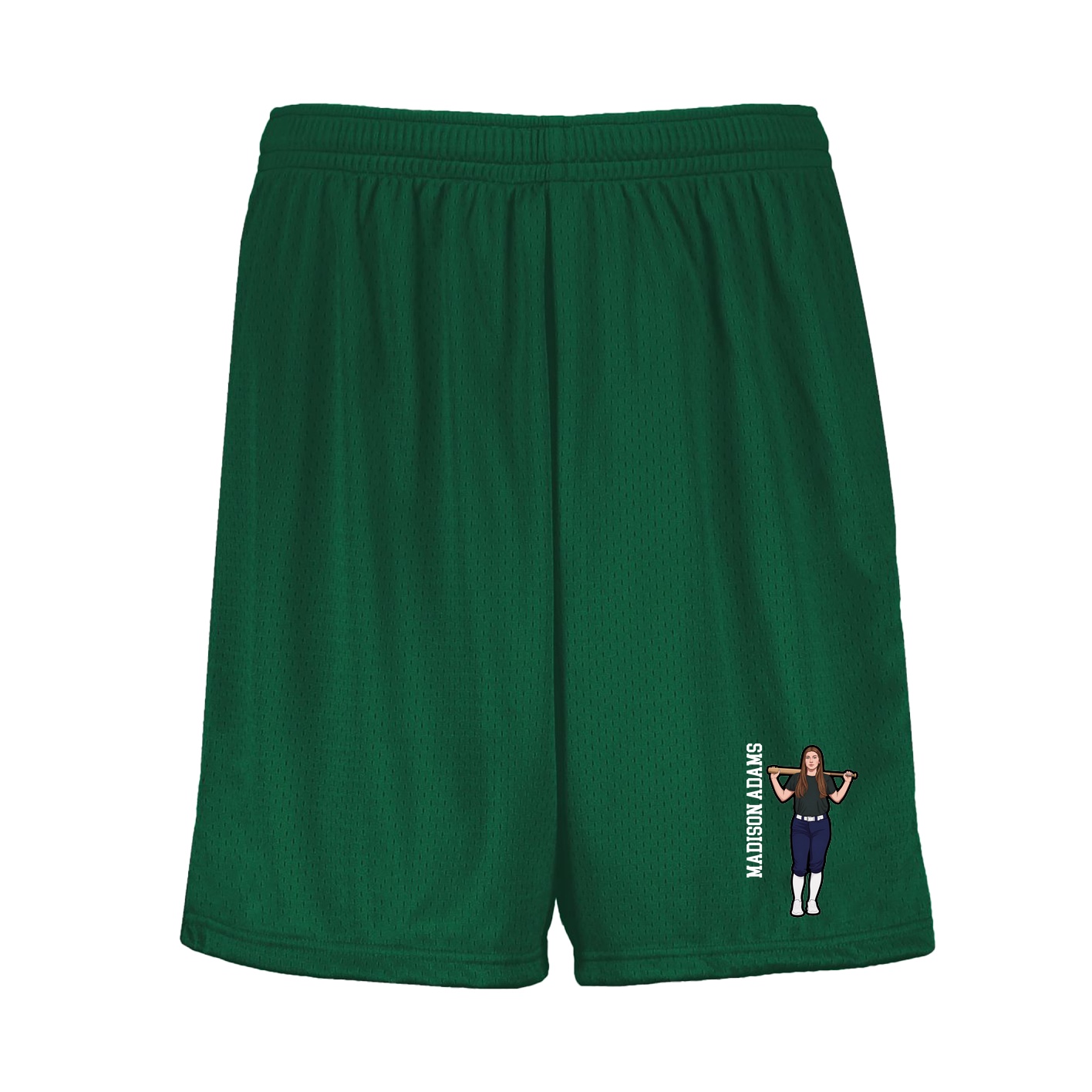 Shorts — Name Vertical in Green