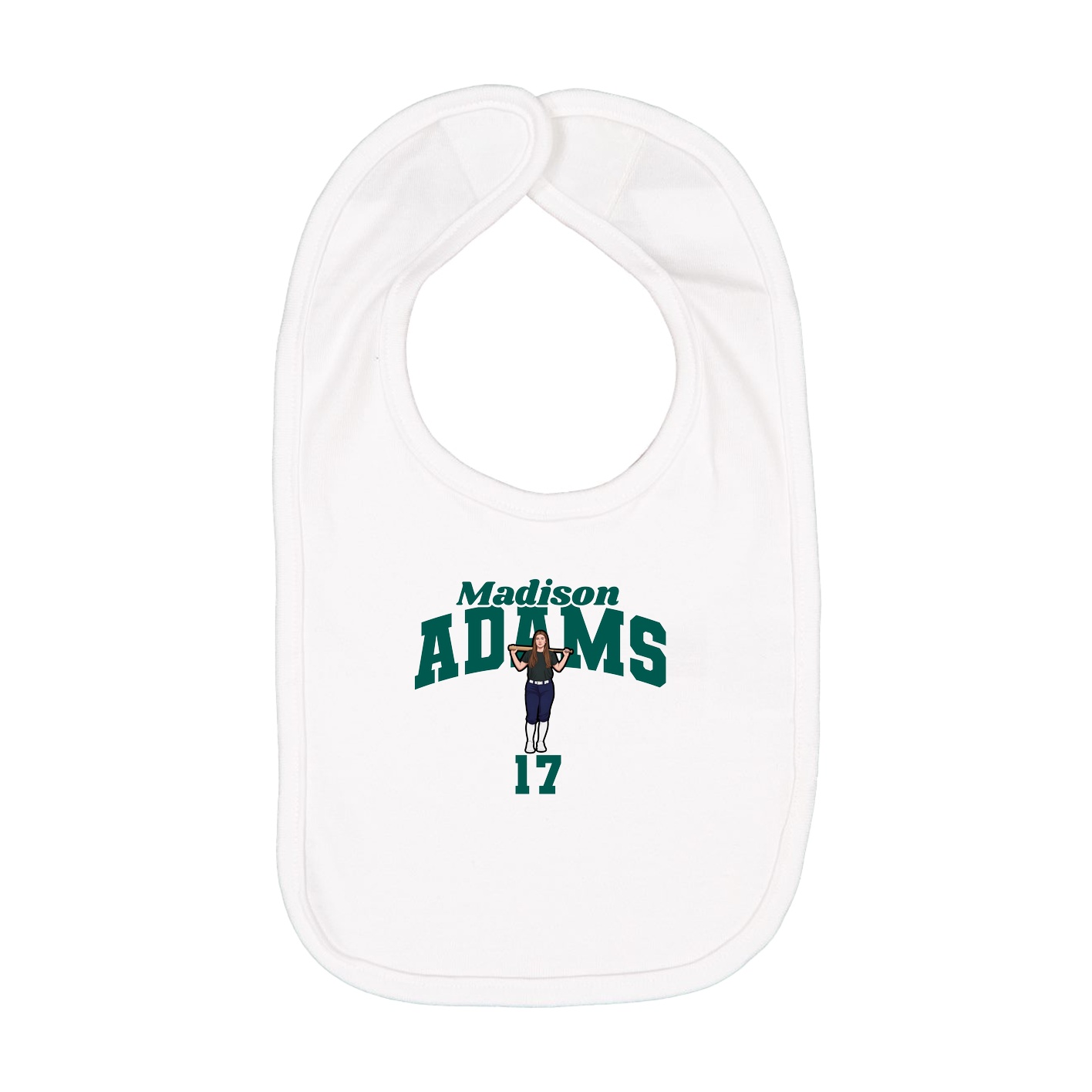 Infant Bib — Signature Arch in White