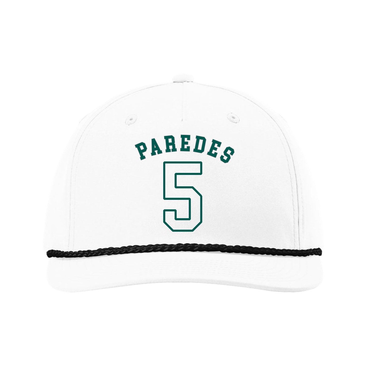 Five-Panel Classic Rope Cap — Shirsey Arch in White