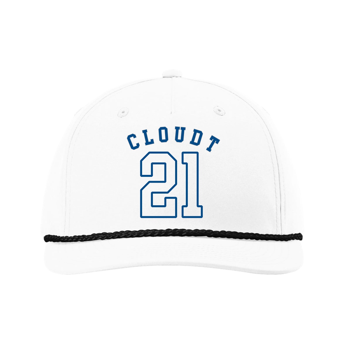 Five-Panel Classic Rope Cap — Shirsey Arch in White