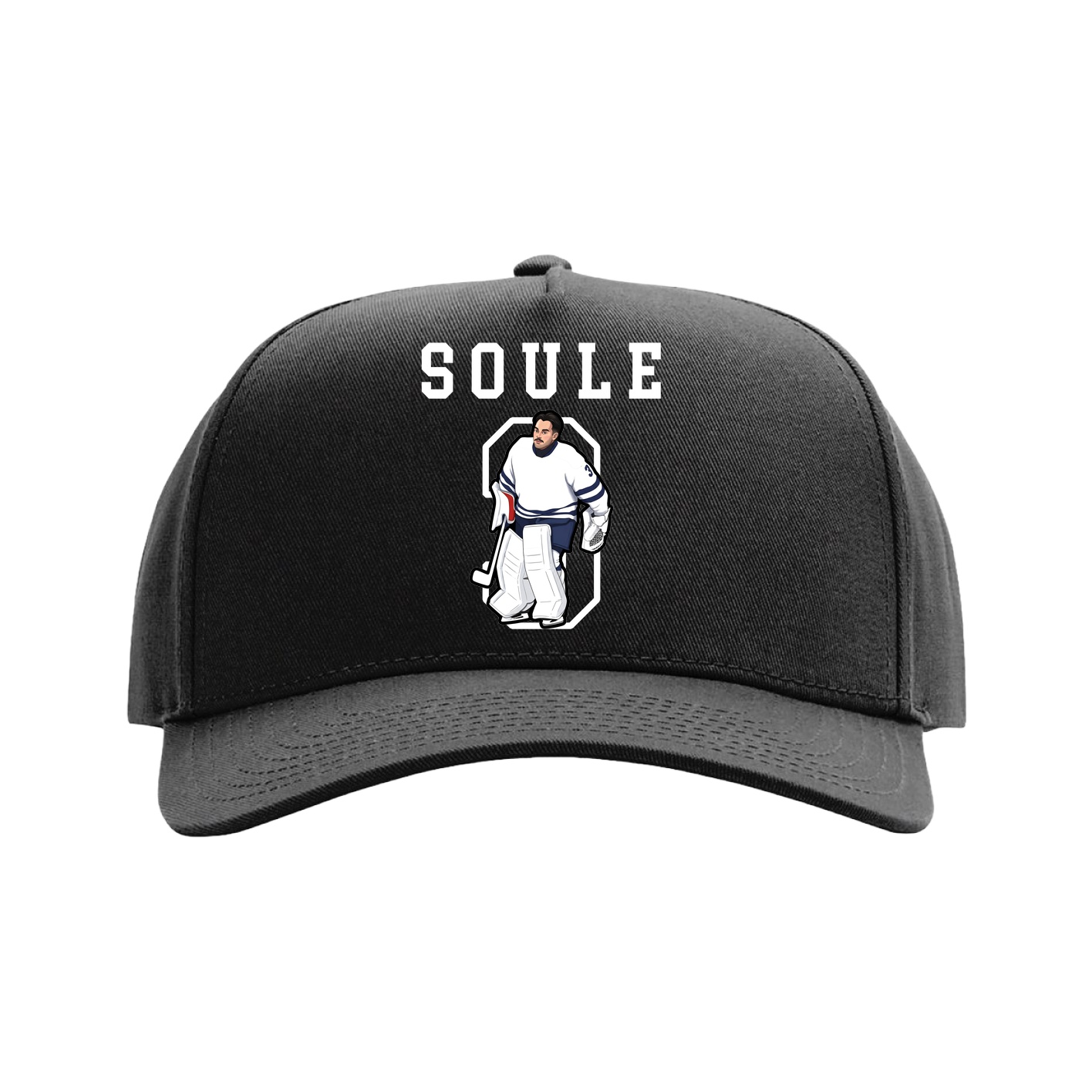 Full Fabric Five-Panel Champ Cap — Shirsey in Black