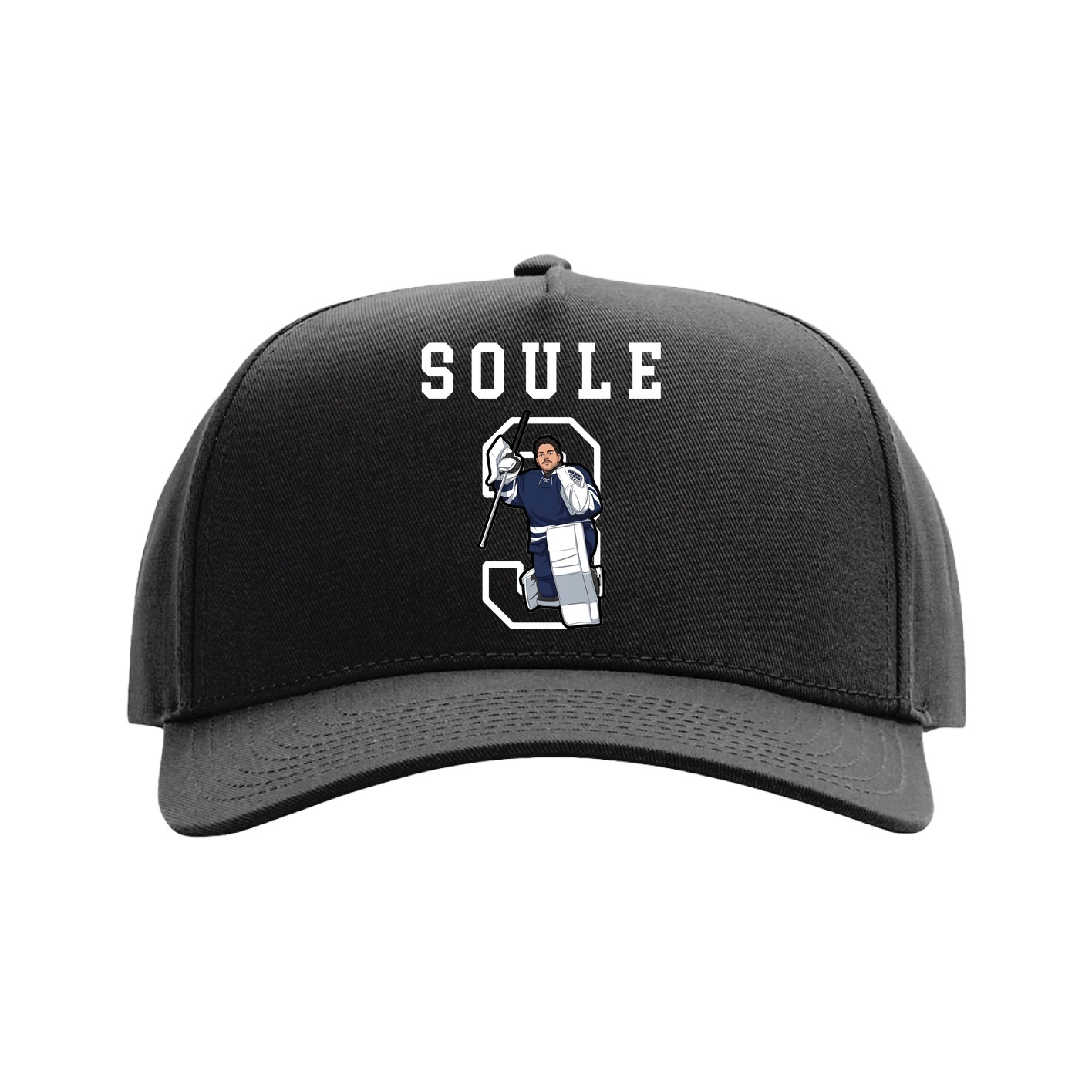 Full Fabric Five-Panel Champ Cap — Shirsey in Black