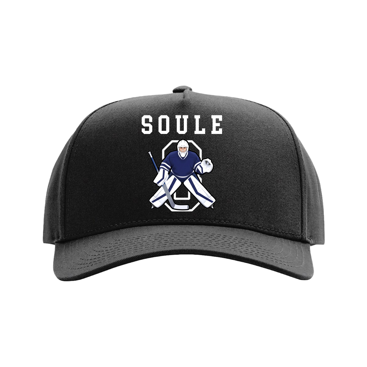 Full Fabric Five-Panel Champ Cap — Shirsey in Black