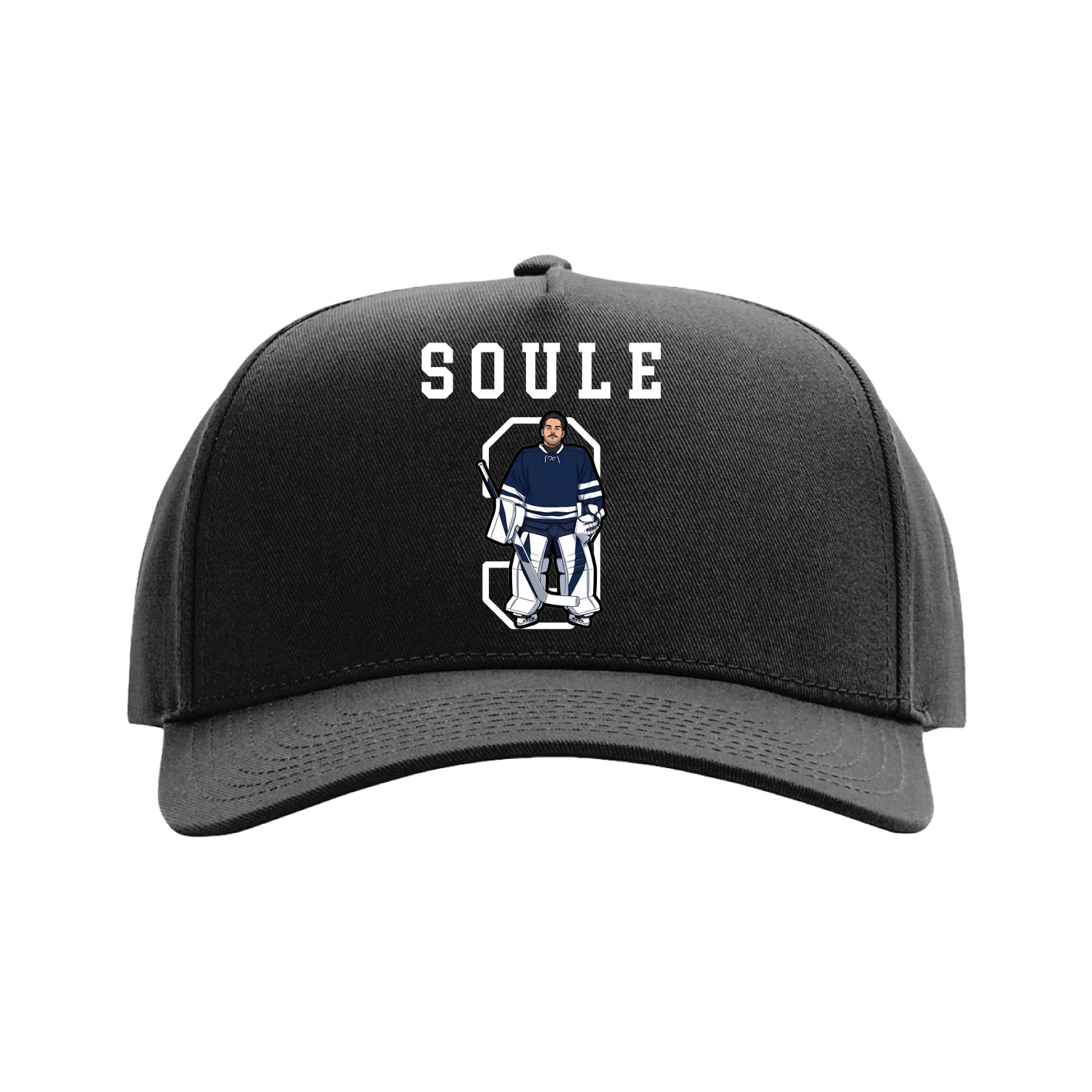 Full Fabric Five-Panel Champ Cap — Shirsey in Black