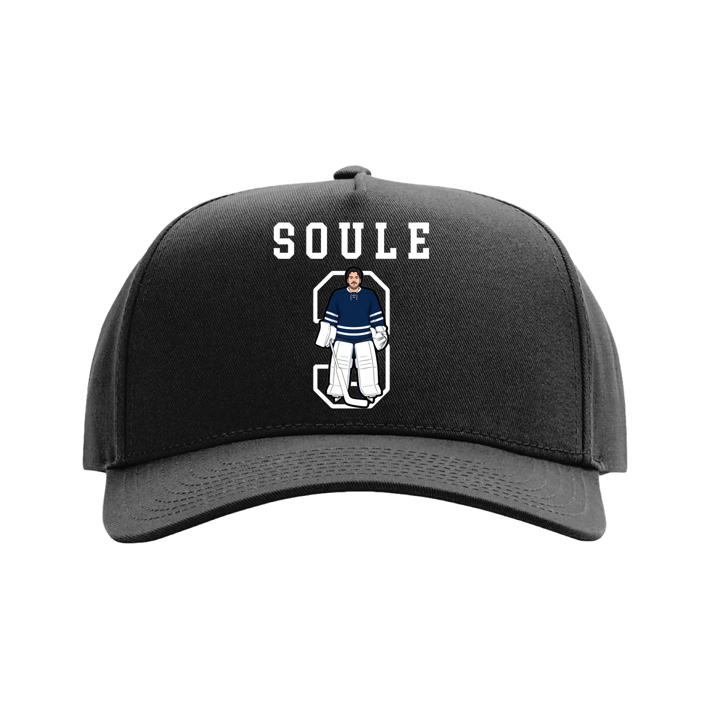 Full Fabric Five-Panel Champ Cap — Shirsey in Black
