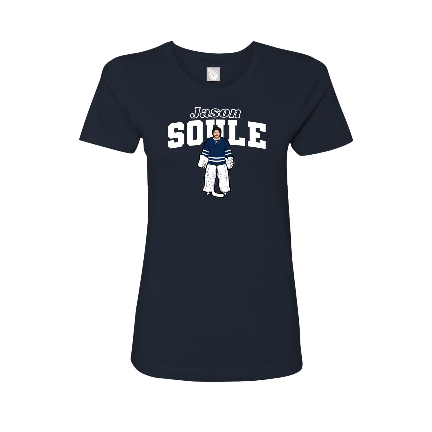 Fitted Women's Tee — Name Arch in Navy