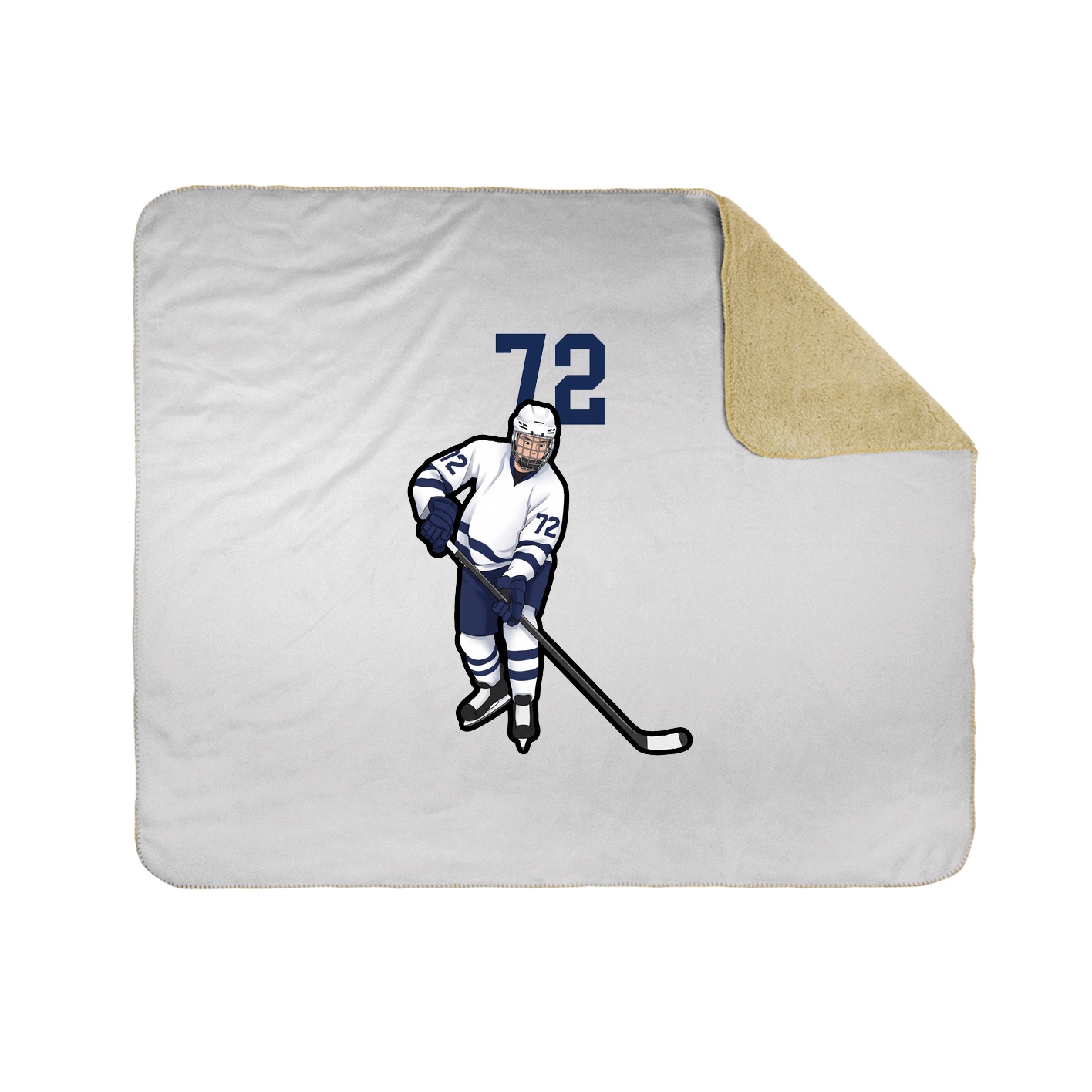 Throw Blanket — Number Top in White