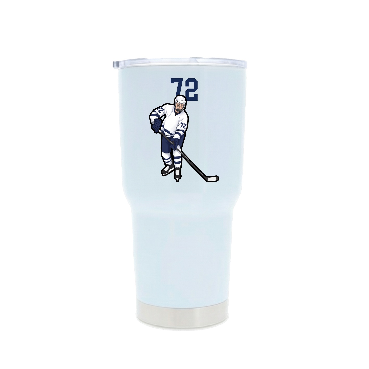 30oz Stainless Steel Tumbler — Number Top in White
