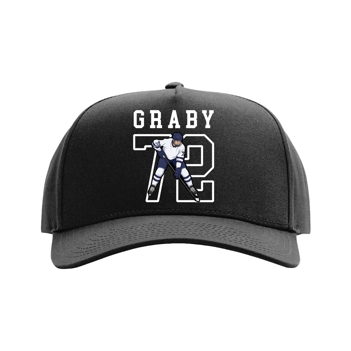 Full Fabric Five-Panel Champ Cap — Shirsey in Black