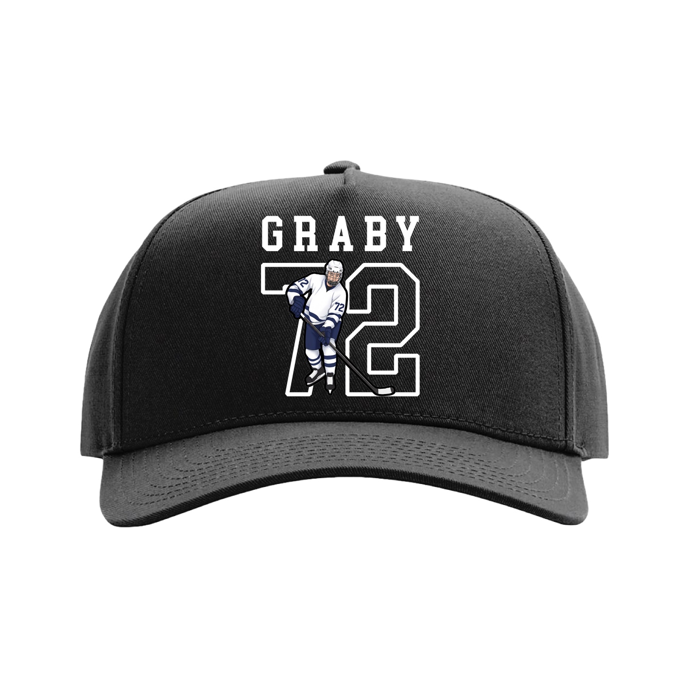 Full Fabric Five-Panel Champ Cap — Shirsey in Black