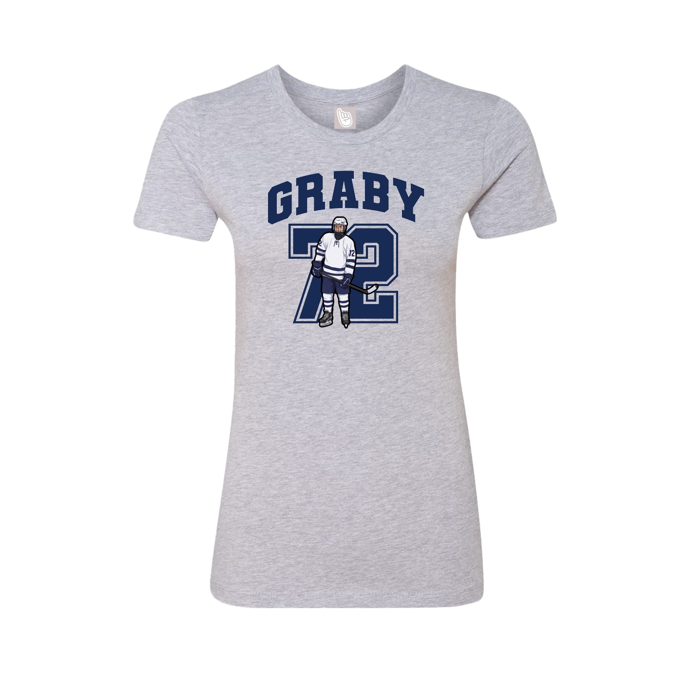 Fitted Women's Tee — Number in Grey