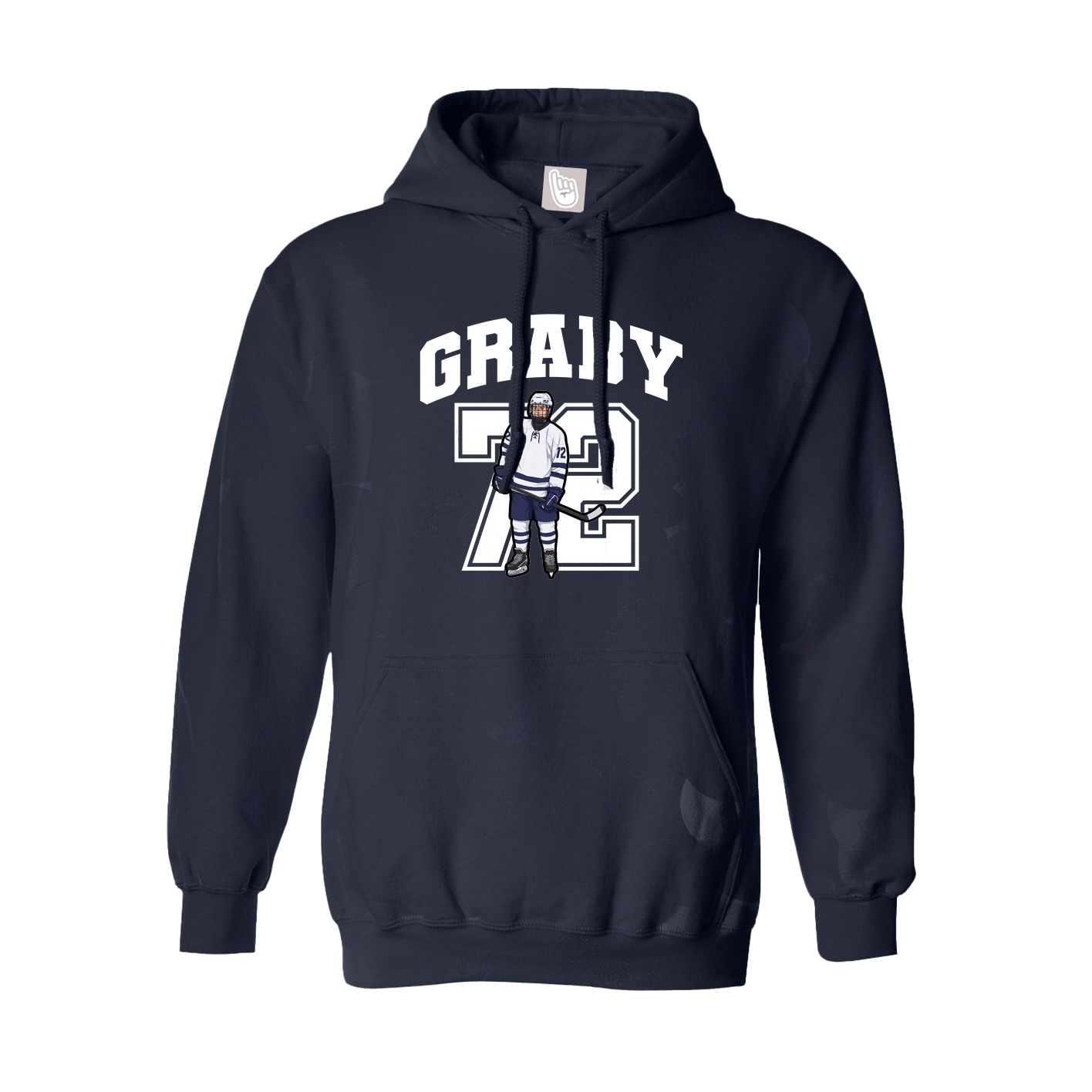 Hoodie — Number in Navy