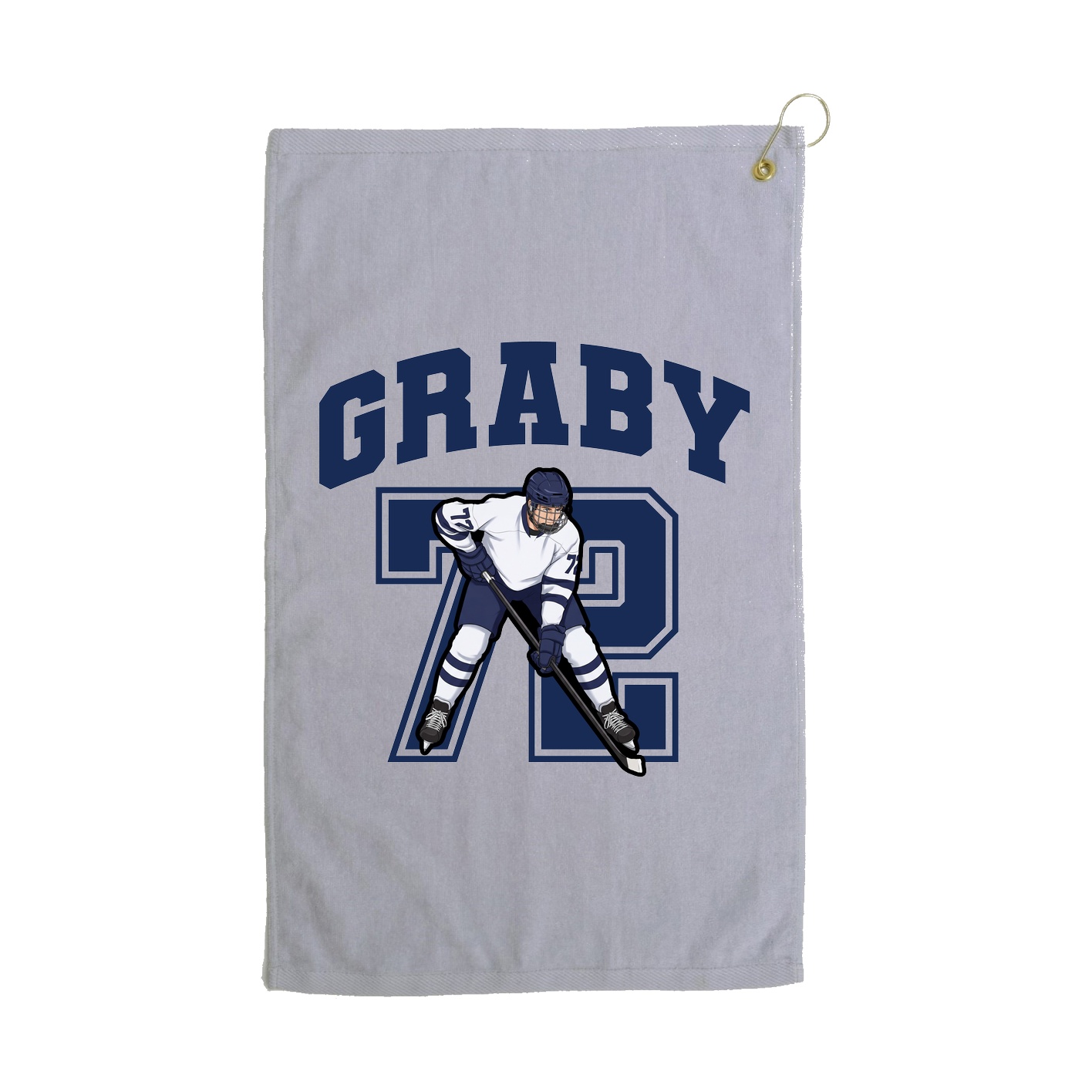 Golf Towel — Number in Grey