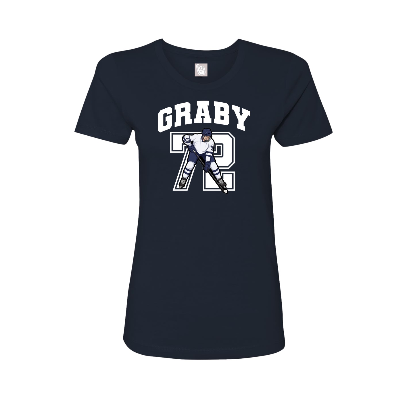 Fitted Women's Tee — Number in Navy