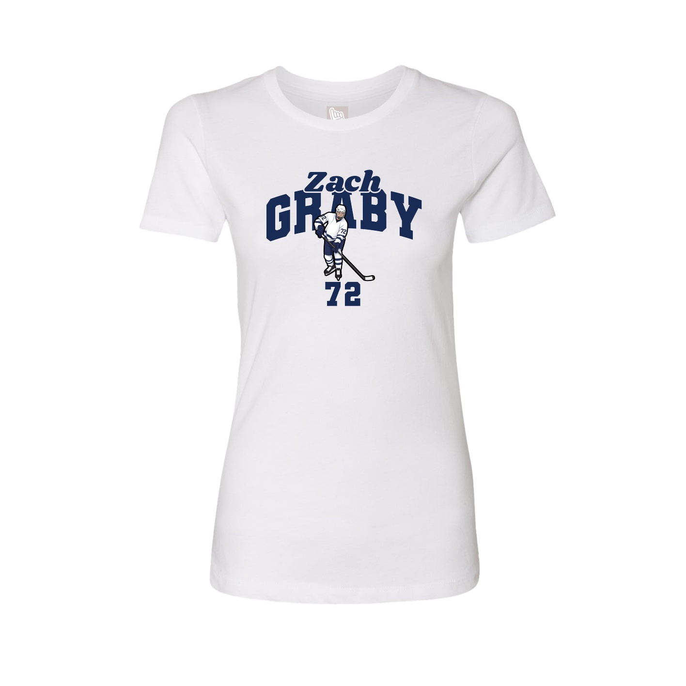 Fitted Women's Tee — Signature Arch in White