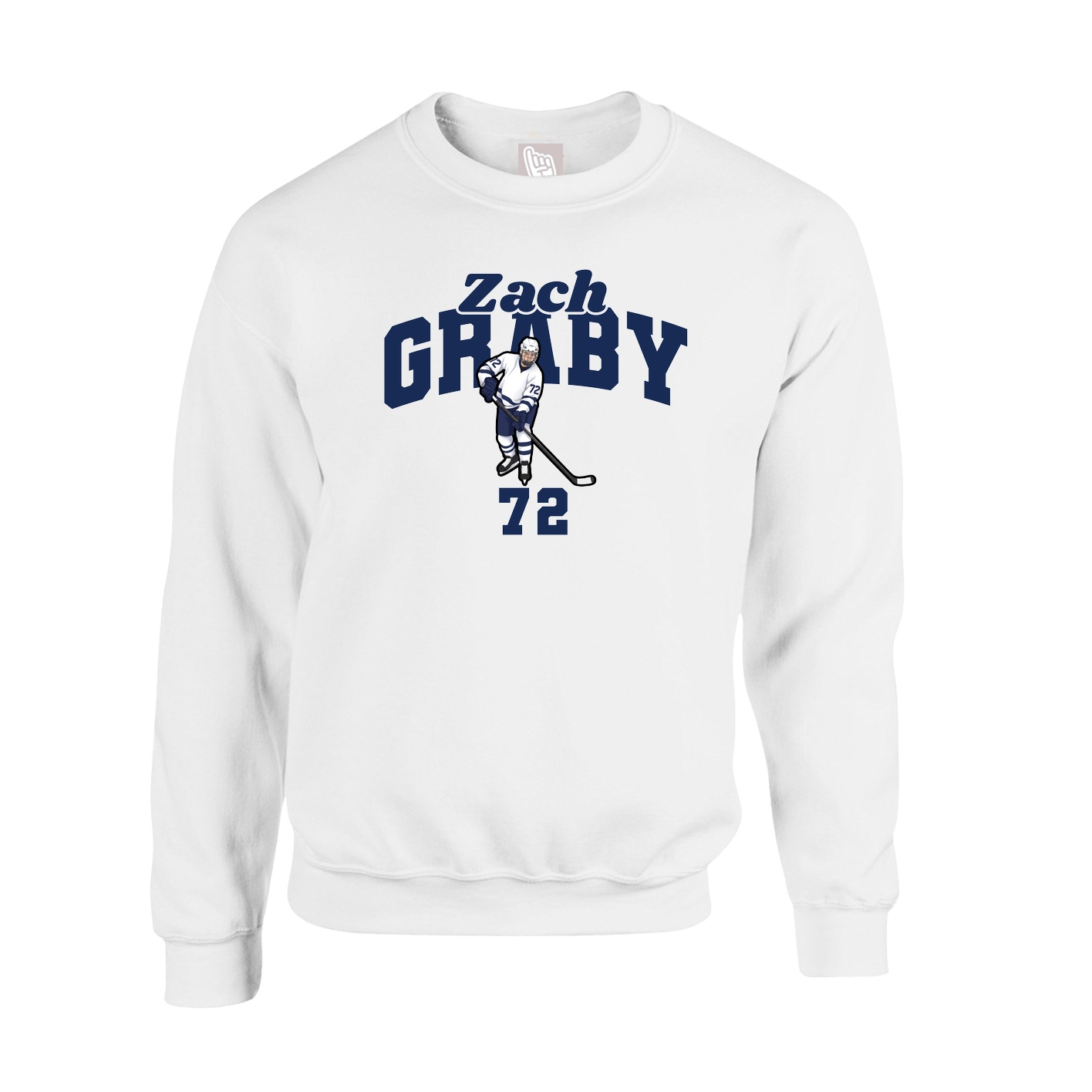 Fleece Crew — Signature Arch in White