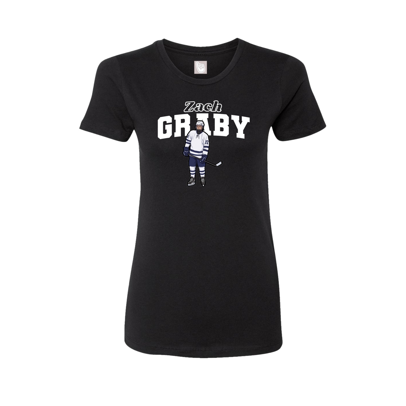 Fitted Women's Tee — Name Arch in Black