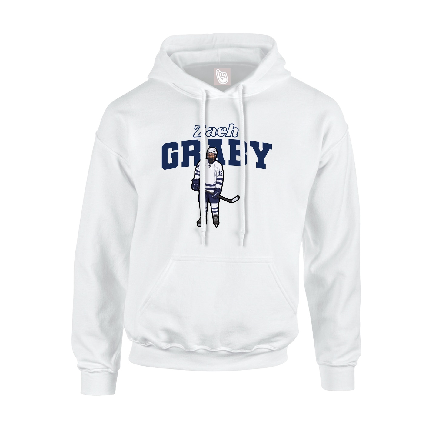 Hoodie — Name Arch in White