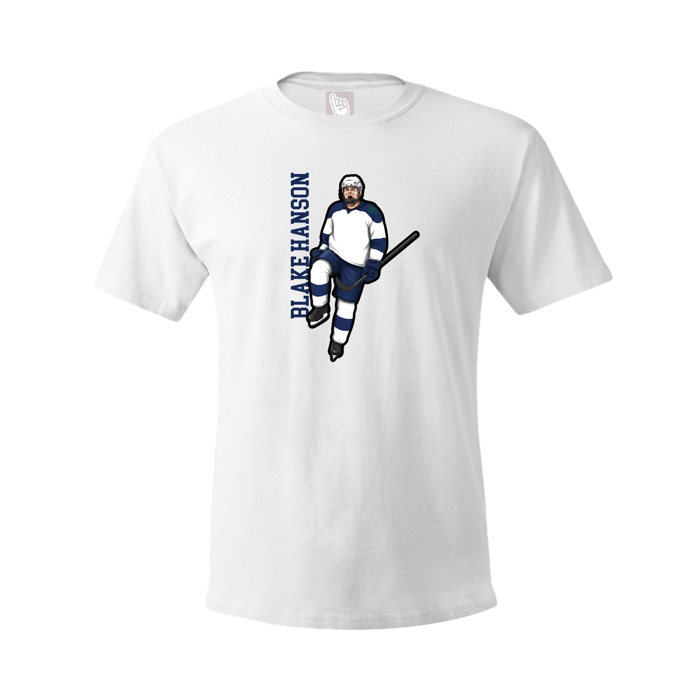 Tee — Name Vertical in White