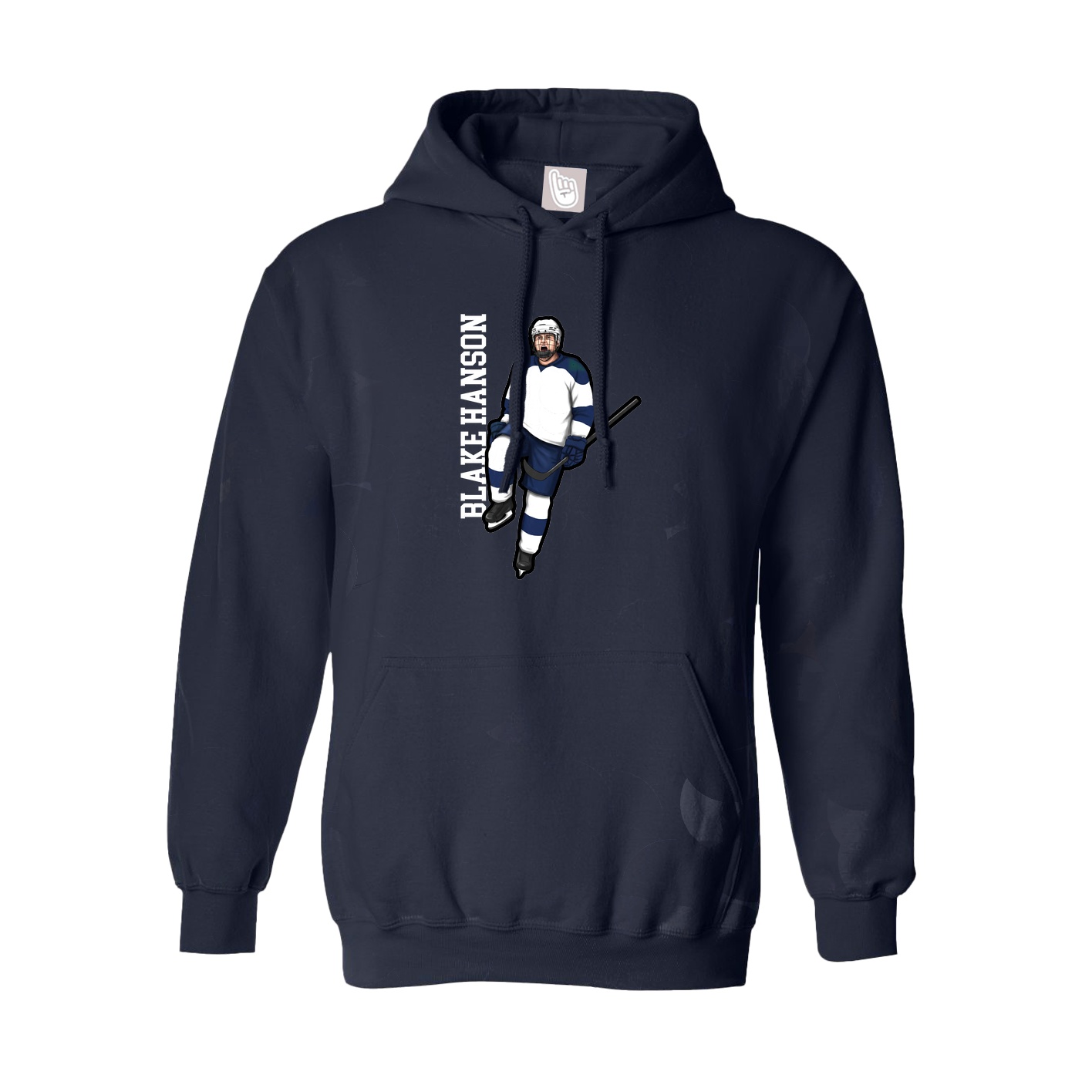 Youth Hoodie — Name Vertical in Navy