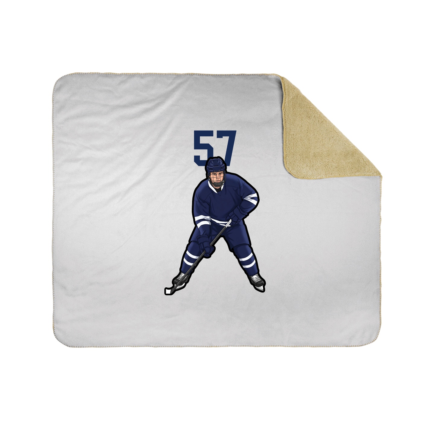 Throw Blanket — Number Top in White