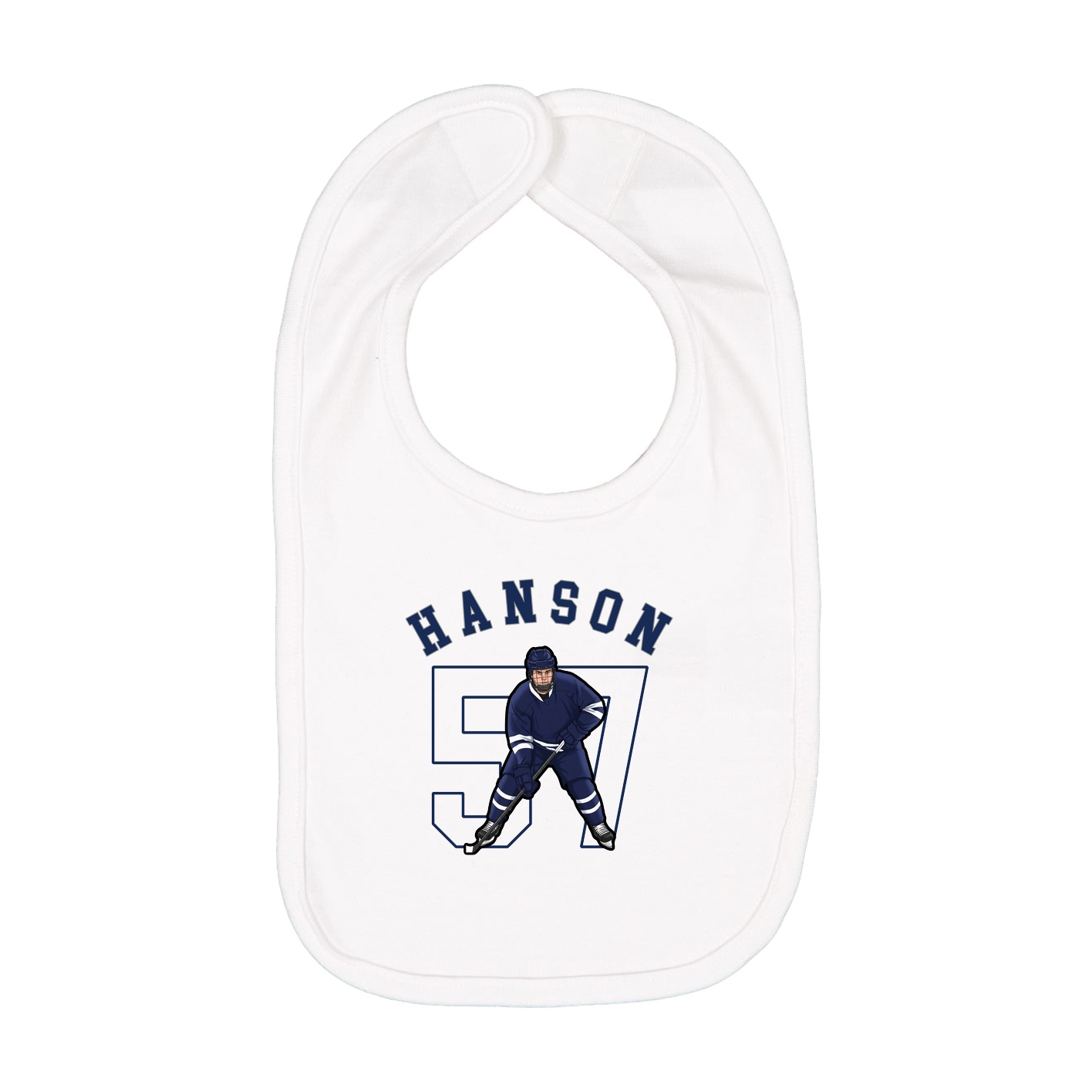 Infant Bib — Shirsey Arch in White