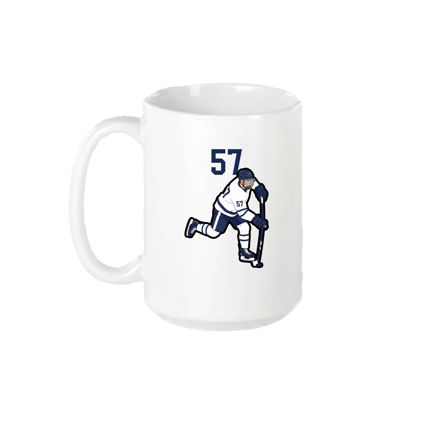 15oz Coffee Mug — Number Top in White