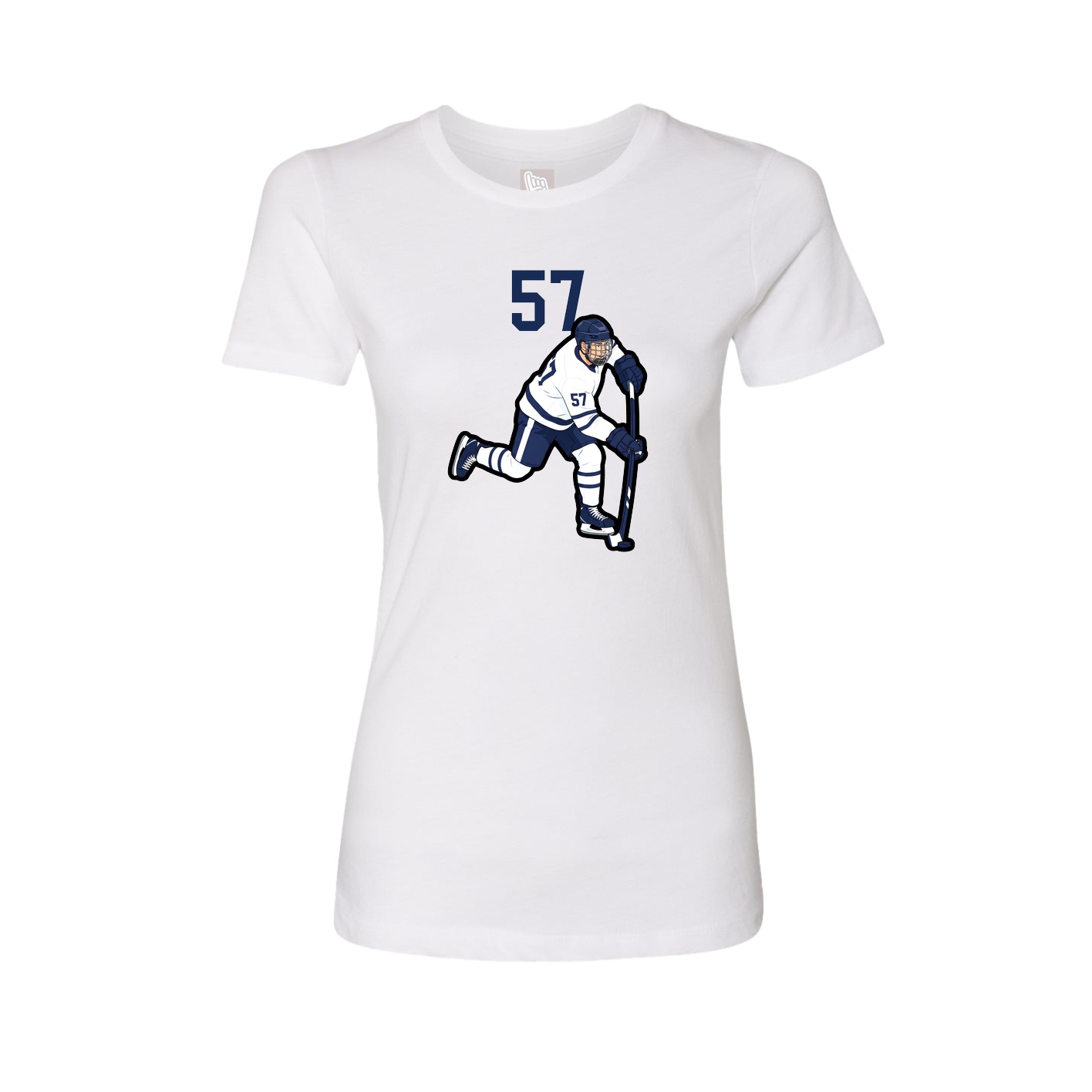 Fitted Women's Tee — Number Top in White