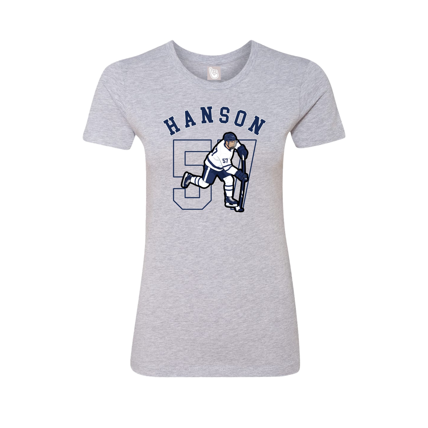 Fitted Women's Tee — Shirsey Arch in Grey