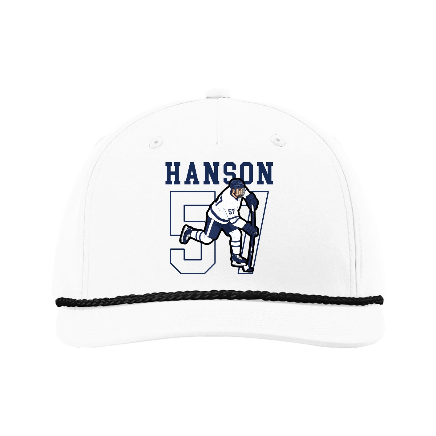 Five-Panel Classic Rope Cap — Shirsey in White