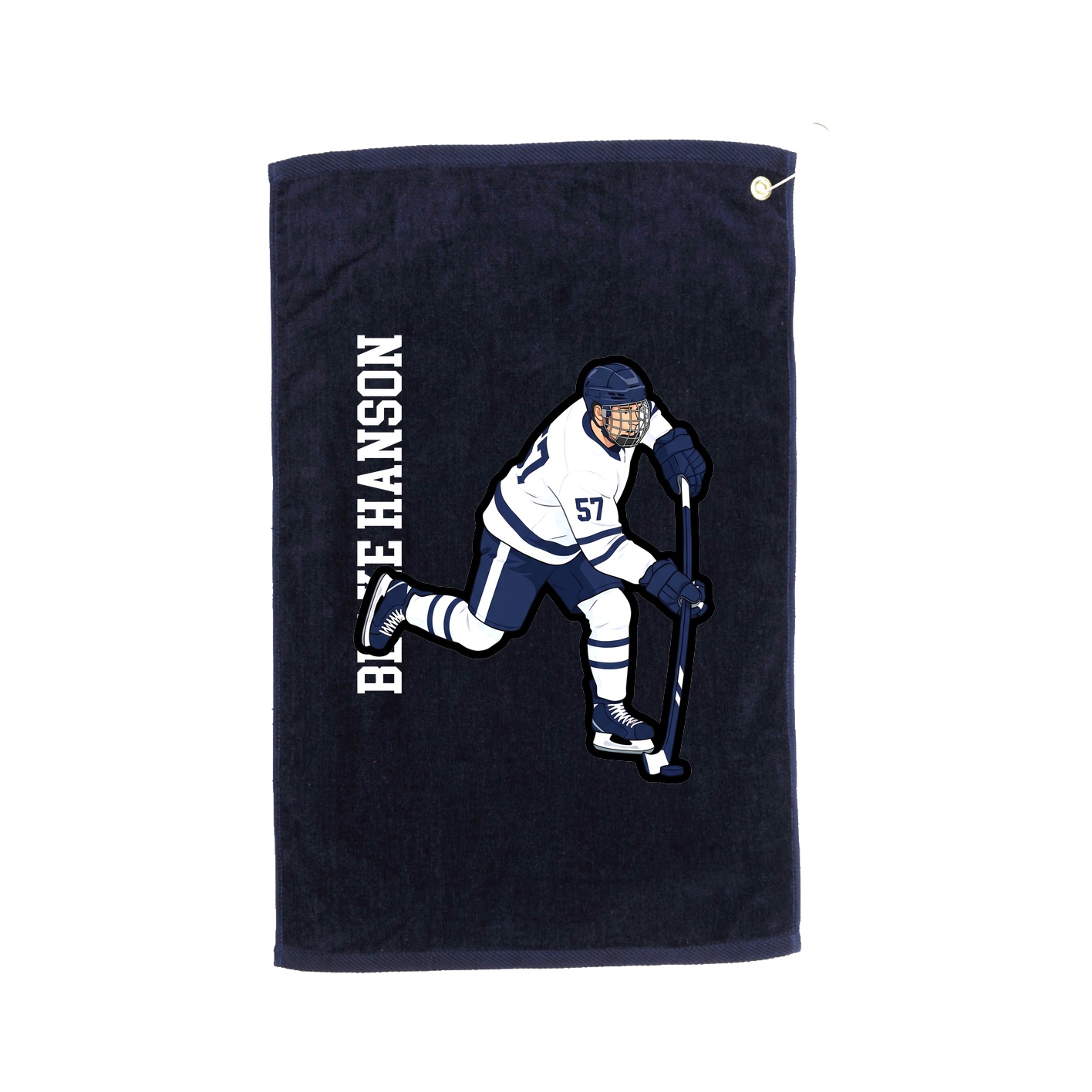 Golf Towel — Name Vertical in Navy
