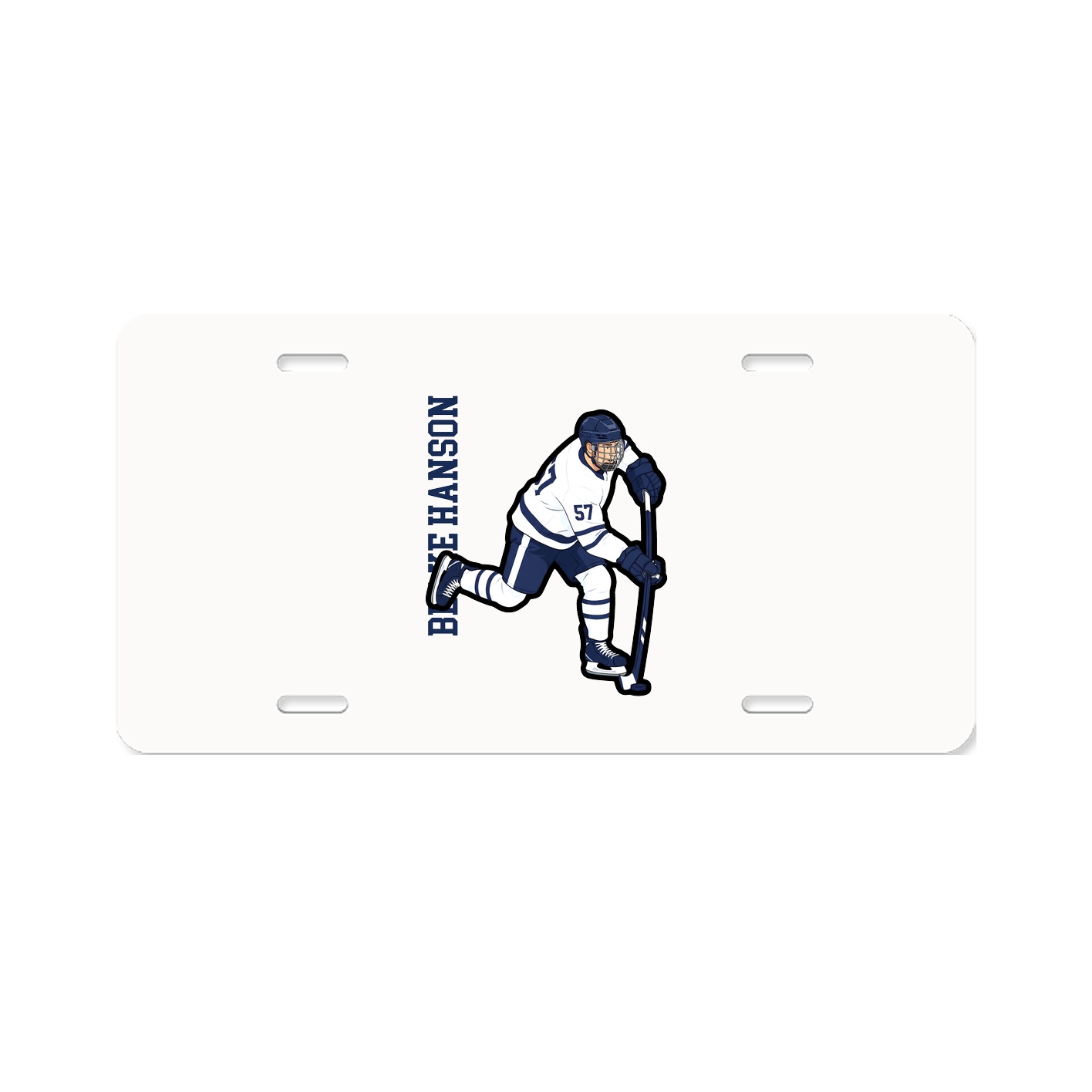 License Plate — Name Vertical in Classic