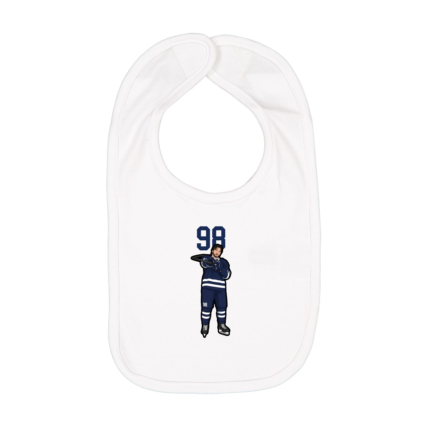 Infant Bib — Number Top in White