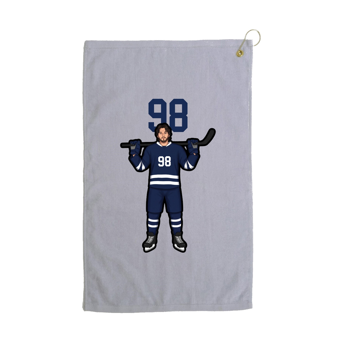 Golf Towel — Number Top in Grey